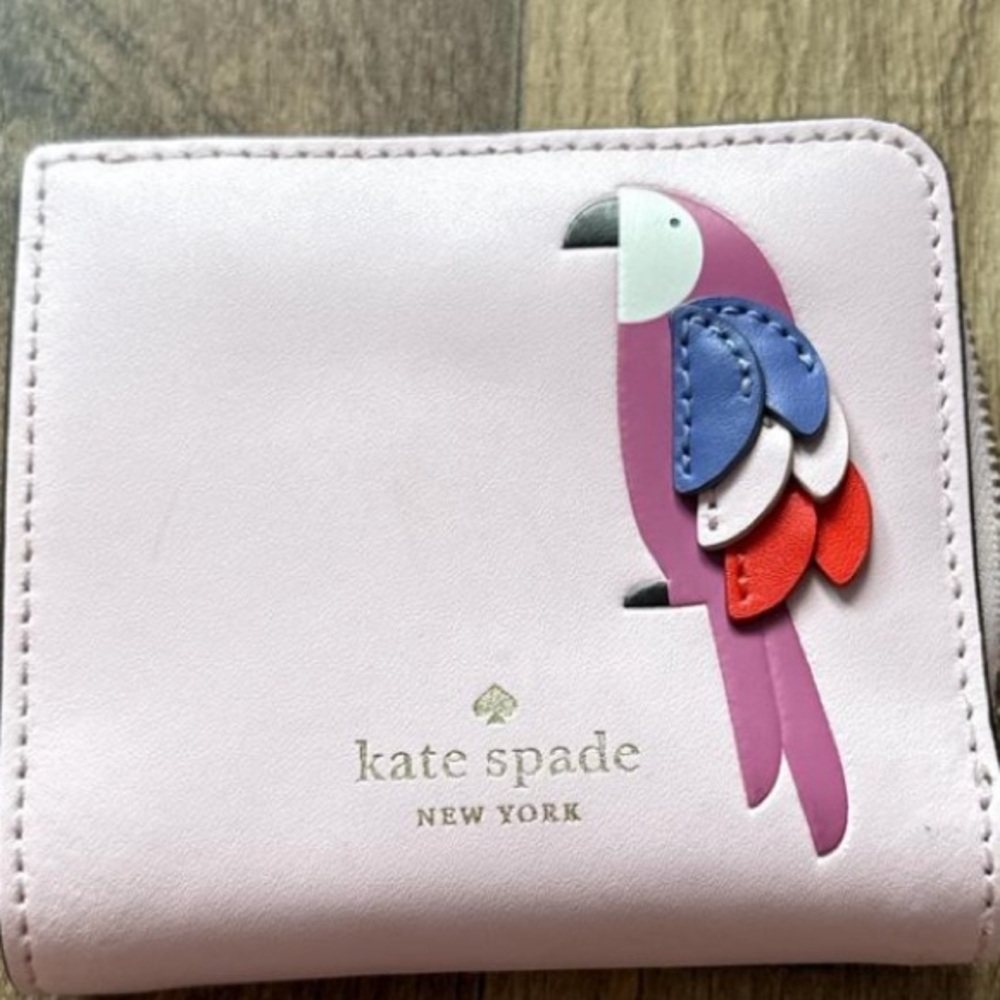 Kate Spade Flock Party Small L-Zip Bifold Wallet